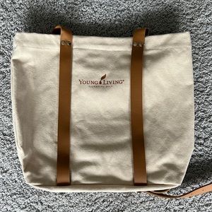 Young living backpack canvas tote